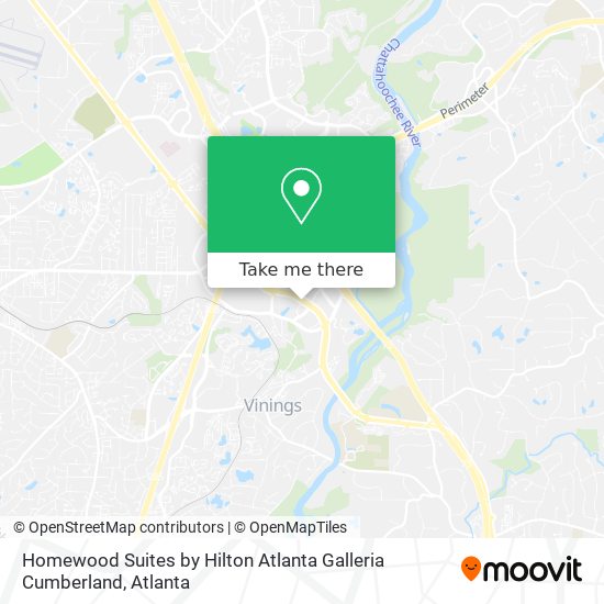 Mapa de Homewood Suites by Hilton Atlanta Galleria Cumberland
