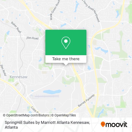 Mapa de SpringHill Suites by Marriott Atlanta Kennesaw