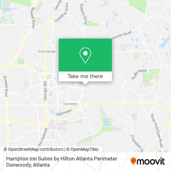 Hampton Inn Suites by Hilton Atlanta Perimeter Dunwoody map