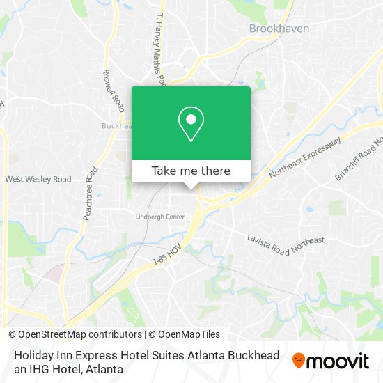 Holiday Inn Express Hotel Suites Atlanta Buckhead an IHG Hotel map