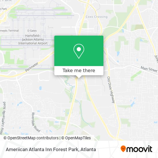 Mapa de Ameriican Atlanta Inn Forest Park