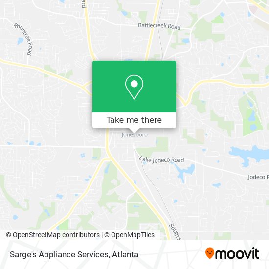 Sarge's Appliance Services map