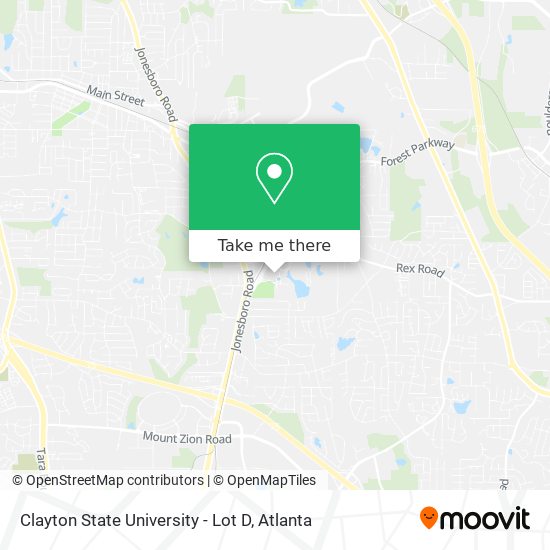 Mapa de Clayton State University - Lot D