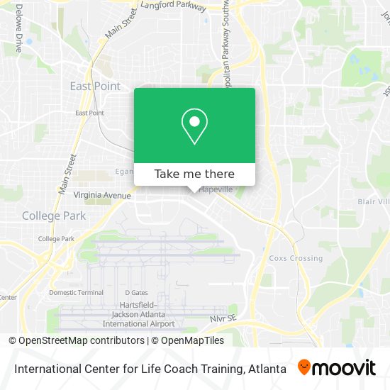 Mapa de International Center for Life Coach Training