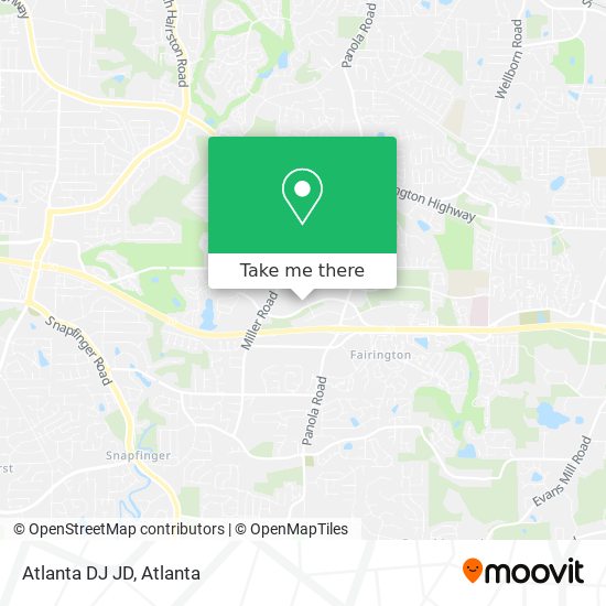 Atlanta DJ JD map