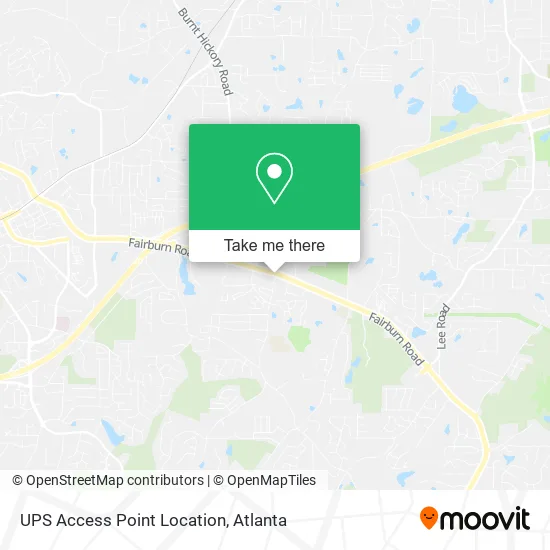 UPS Access Point Location map