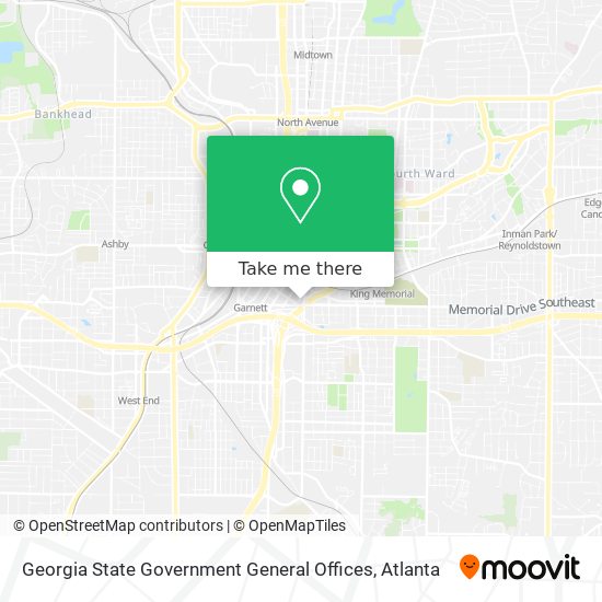 Georgia State Government General Offices map