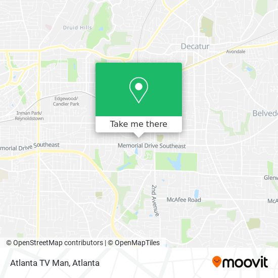 Atlanta TV Man map