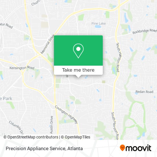 Precision Appliance Service map