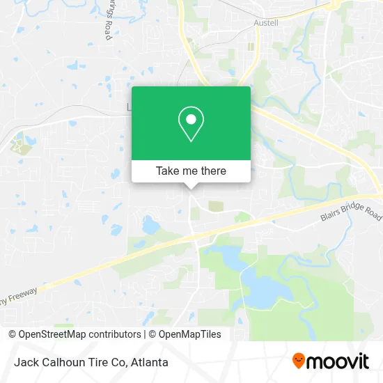 Jack Calhoun Tire Co map