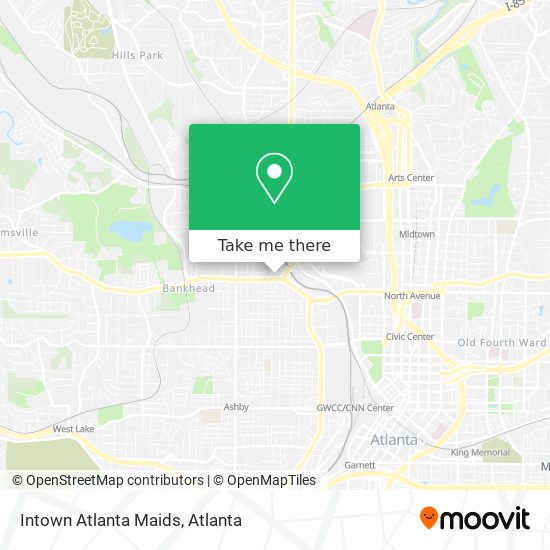 Intown Atlanta Maids map