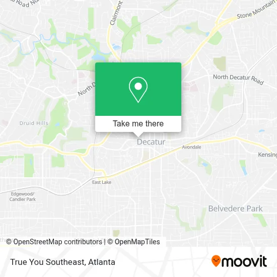 True You Southeast map