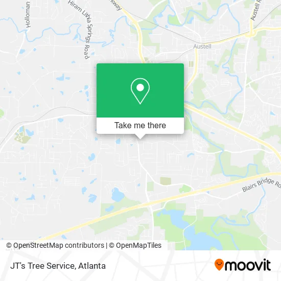 Mapa de JT's Tree Service
