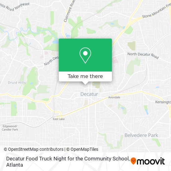 Decatur Food Truck Night for the Community School map