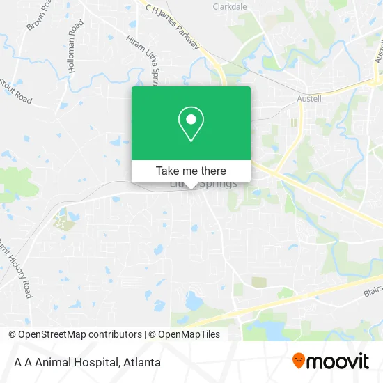 A A Animal Hospital map