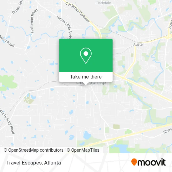 Travel Escapes map