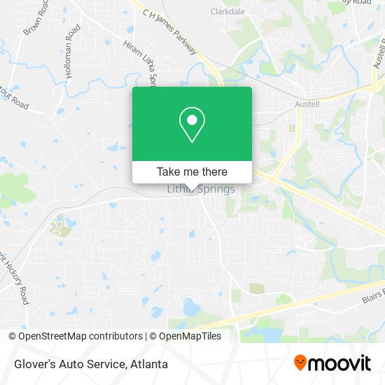 Glover's Auto Service map