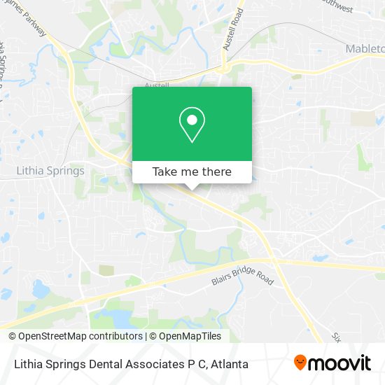 Lithia Springs Dental Associates P C map