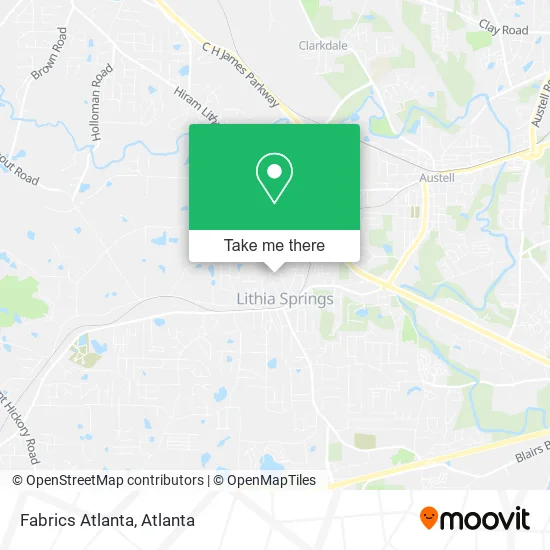 Fabrics Atlanta map