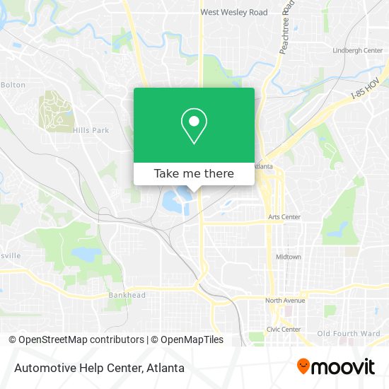 Automotive Help Center map