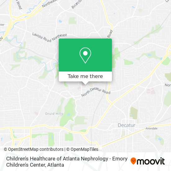 Mapa de Children's Healthcare of Atlanta Nephrology - Emory Children's Center