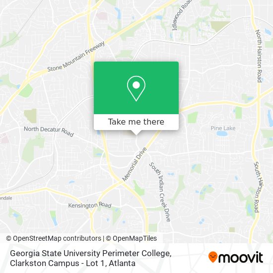 Georgia State University Perimeter College, Clarkston Campus - Lot 1 map