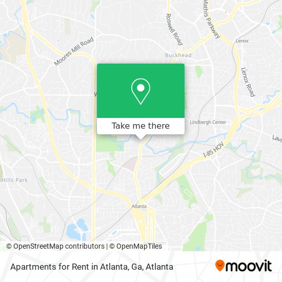 Apartments for Rent in Atlanta, Ga map