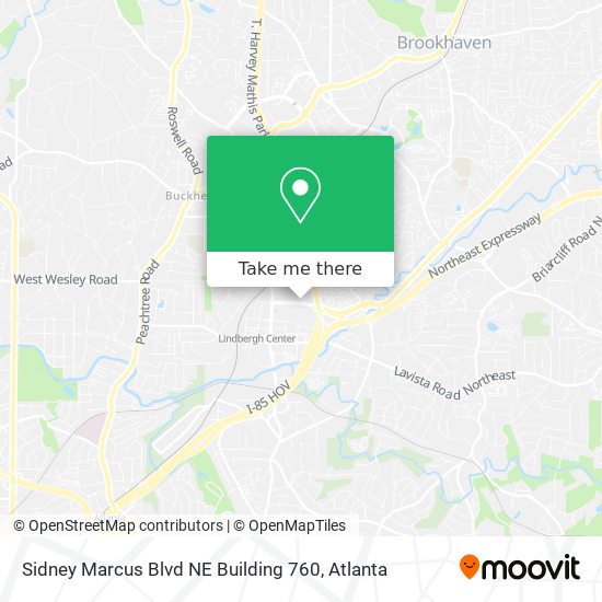 Mapa de Sidney Marcus Blvd NE Building 760