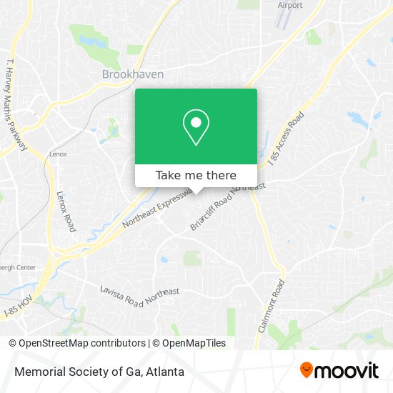 Memorial Society of Ga map