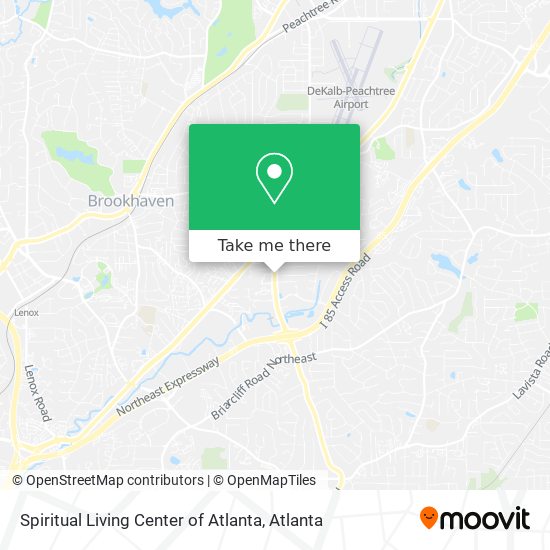 Spiritual Living Center of Atlanta map