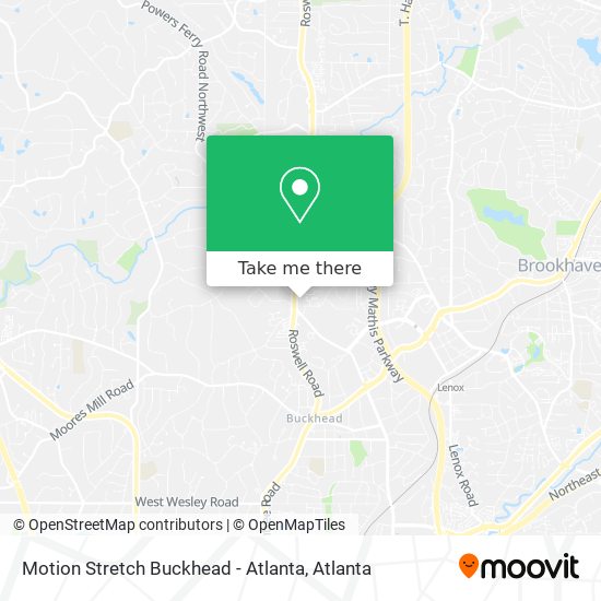 Motion Stretch Buckhead - Atlanta map