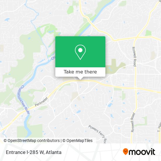 Mapa de Entrance I-285 W