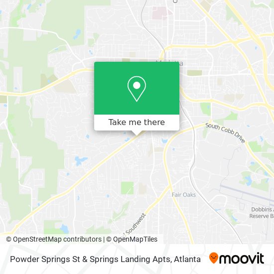 Powder Springs St & Springs Landing Apts map