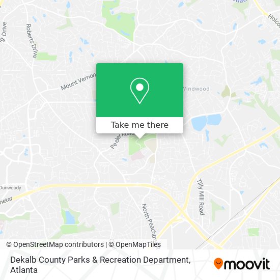 Mapa de Dekalb County Parks & Recreation Department