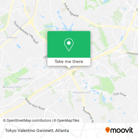 Tokyo Valentino Gwinnett map