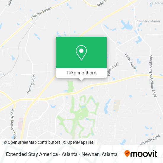 Mapa de Extended Stay America - Atlanta - Newnan