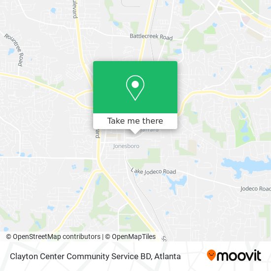 Clayton Center Community Service BD map