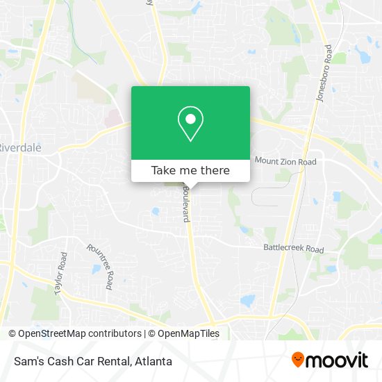 Sam's Cash Car Rental map