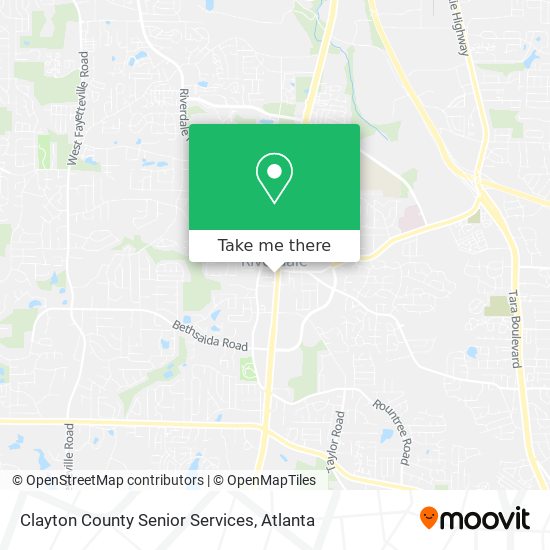 Clayton County Senior Services map