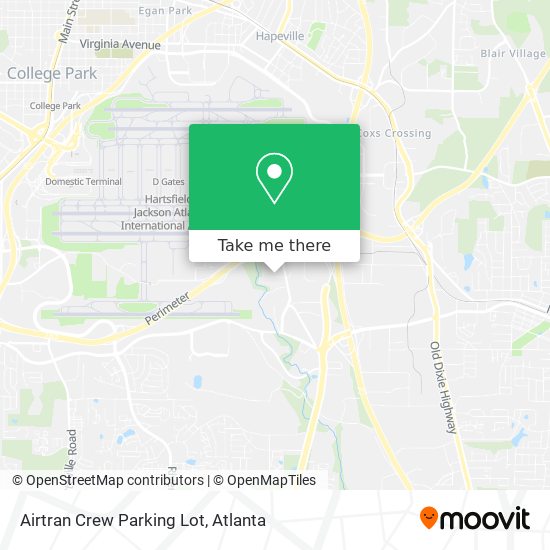 Airtran Crew Parking Lot map