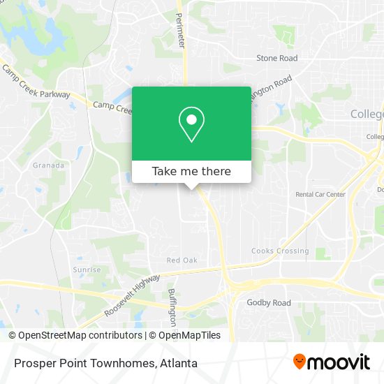 Mapa de Prosper Point Townhomes