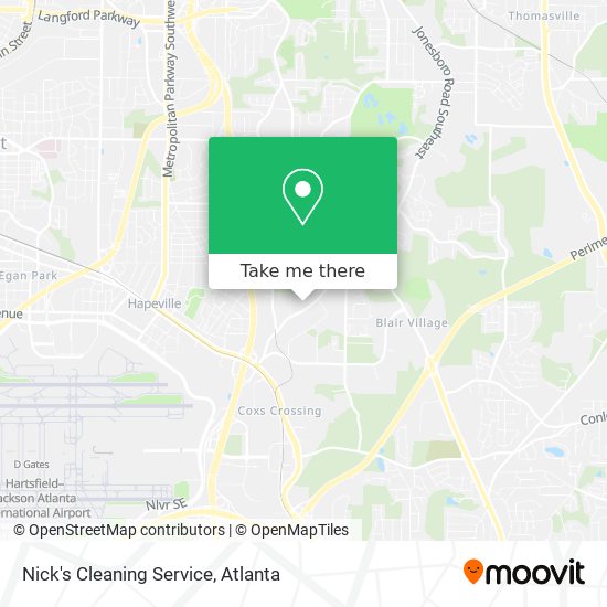 Mapa de Nick's Cleaning Service