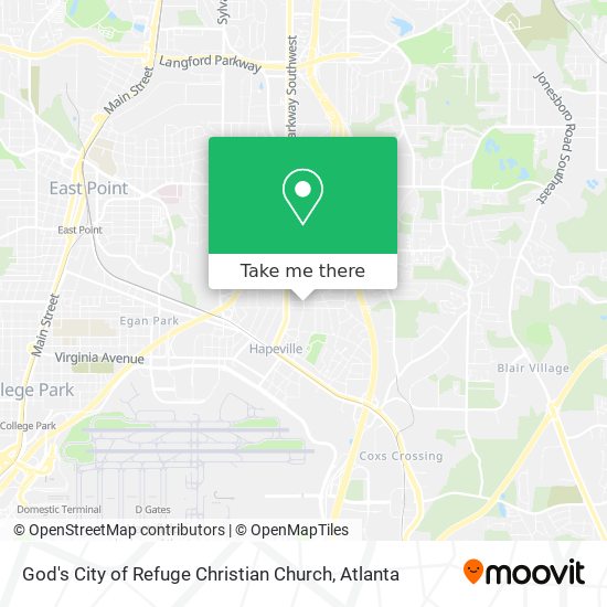 Mapa de God's City of Refuge Christian Church