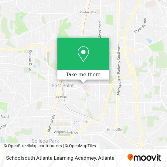 Mapa de Schoolsouth Atlanta Learning Acadmey