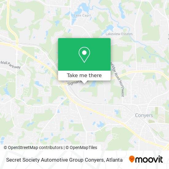 Secret Society Automotive Group Conyers map