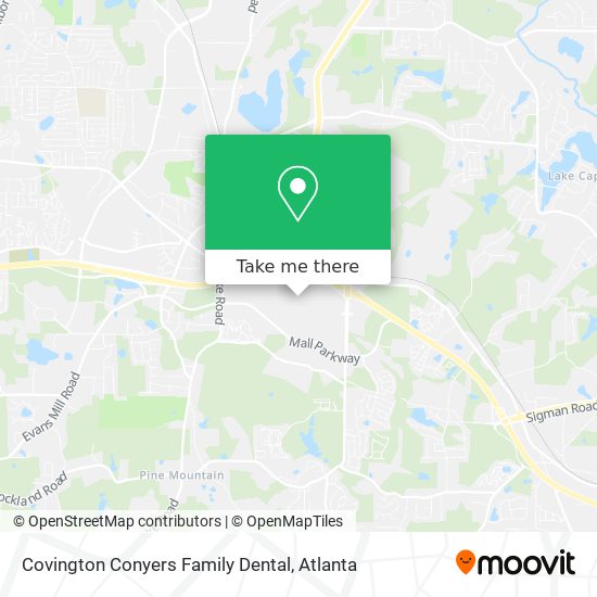 Mapa de Covington Conyers Family Dental