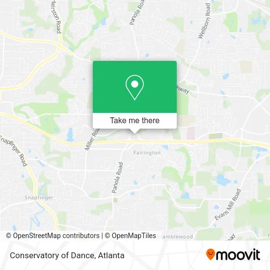 Conservatory of Dance map