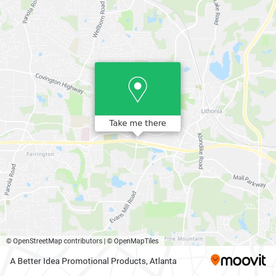 A Better Idea Promotional Products map