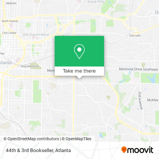 Mapa de 44th & 3rd Bookseller