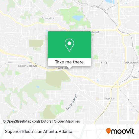 Mapa de Superior Electrician Atlanta